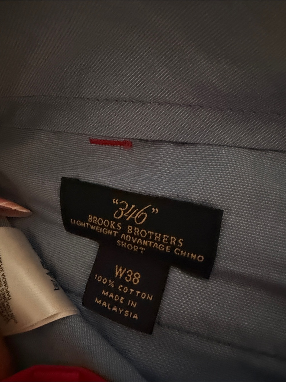 Brooks Brothers 346 Chino Shorts - Light Blue with Red Tab